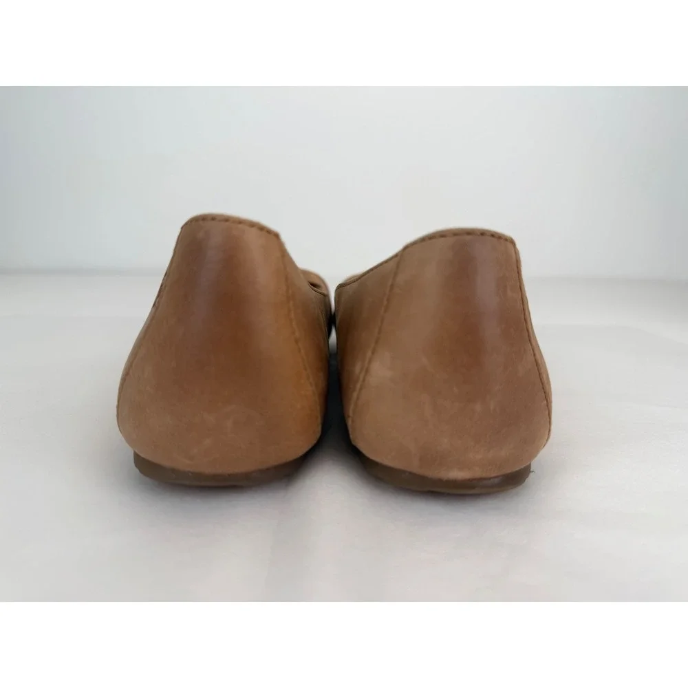 Born Leather Ballet Flats Size 7.5 Tan Knotted Toe Slip On Comfort Capsule